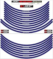 Emudiefu (MDF) Rim Stripe [There MDF Character] Solid Type Blue 10mm Width 13 & 14 inches RIM-10M-BU-13 & 14