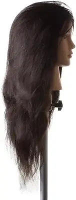 JANICE 100% Virgin Indian Remy Human Hair Hairdressing Mannequin Head TAFE B1 24