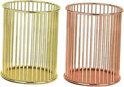 Healeved 2pcs Iron Pen Holder Tabletop Organizer Makeup Organizer Makeup Stand Organizer Tabletop Decor Rose Gold Pen Wire Pencil Cup Holder Cosmetic Makeup Brush Holder Table Pen Iron Wire