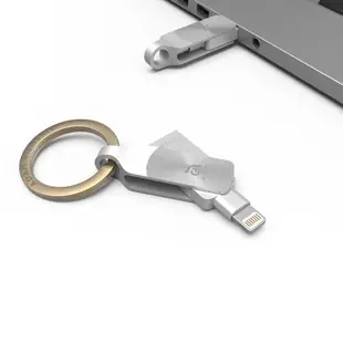 亞果第三代 iKlips DUO+ 雙向USB 3.1極速多媒體行動碟 128GB 銀色 - APPLE裝置專用