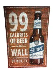 Shiner beer embossed Wall Metal Sign/Tacker State Of Texas 2018 24"x16 "