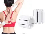 1 Pair of Adjustable Wrist Ankle Weights Unisex Strength Training-White