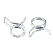 Double Wire 9mm Fuel Line Hose Tube Spring Clips Clamp Zinc Plated 10Pcs