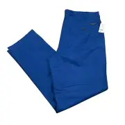 NEW Brooks Brothers Men's Clark Fit Flat Front Chino Pants Blue • 38x34