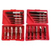 10Pcs Screw Extractor Center Drill Bit Guide Set Broken Damaged Bolt Remover