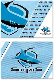 Cronulla Sharks NRL Rugby League Set of 2 Magnets 78 x 54mm