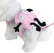 Dog Harness Backpack, Wearing Backpack Harness for Puppy, Adjustable Travel Hiking Walking Harness Backpack for Small Medium Dogs