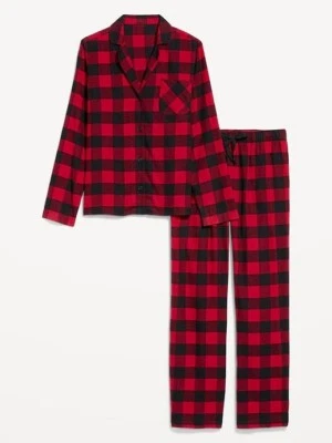 Old Navy Women's Long Sleeve Flannel Pajama PJ Set - Red Buffalo Plaid - Sz XL