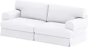 Durabale Dense Cotton Three Seat Hovas Sofa Cover Replacement is Custom Made for IKEA Hovas 3 Seater Slipcover Only (Hovas White)