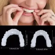 Snap On Pair Upper and Lower Smile Cosmetic Dental White Teeth Denture Veneers
