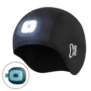 XANES Knitted Bike Warm Hat Removeable LED Light 3 Modes Brightness 200mAh Battery USB Chargeable Portable Flashlight fo