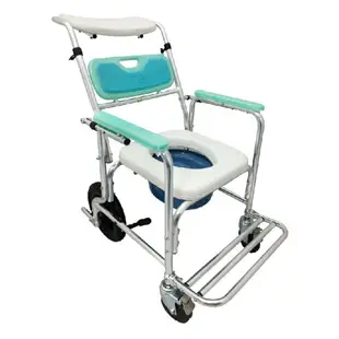 富士康鋁合金便器椅FZK-4351 可調後背角度 洗澡椅 便盆椅 洗澡馬桶椅 洗澡便盆椅 有輪馬桶椅 有輪沐浴椅