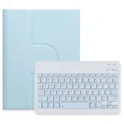 360 Degree Rotatable Bluetooth Keyboard Leather Case Square Button Sky Blue For Ipad Air 2022 / Ipad Pro 11 2021 Keyboards