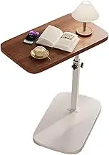 C Shaped Sofa Side Table – Adjustable Height Bedside Stand with 360° Rotating Tray, Foldable Laptop Desk for Couch and Small Spaces(White 2)