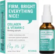 BeUniq Collagen & Vitamin C Anti Aging Firming Serum 1 oz Boosts Hydrates Plumps