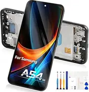 [Atwist] LCD Screen for Samsung Galaxy A54 5G A546 - for Galaxy A54 5G LCD Display SM-A546B A546U A546E for Samsung A54 5G Display Touch Digitizer Glass Mounting Tools (Black with Frame)