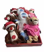 Rudolph the Red Nosed Reindeer, Clarice & Bumble 11in Dog Toys w Squeaker 8-pack