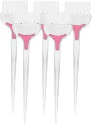 WOONEKY 5pcs Scalp Oil Hair Dye Brush Non-toxic Material Hair Dye Applicator Brush for Professional Salon or Home Use