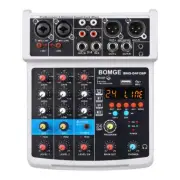 4 Channel mini DJ Audio Sound Mixer Interface with MP3、 USB Bluetooth Stereo ...