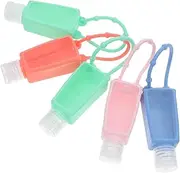 WRITWAA 5 Sets Portable Silicone Hand Lotion Bottles Refillable Cream Containers for Travel and Home Leakproof Design Colorful and Stylish for Gels and Lotions