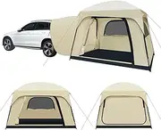 Qualencey SUV Tent, Dual Mode (Party & Privacy), Heavy-Duty Oxford Fabric, Sturdy Metal Frame, Quick Connect Setup for SUV/Jeep/Truck with Cap, All-Season Waterproof Camping Shelter