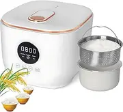 Low Sugar Rice Cooker, Mini Rice Cooker 3l, Non-Stick Inner Pot with Steamer Basket, 5-in-1 Multi-Cooker, 24h Delay Timer & 8h Keep Warm, Compact Electric Rice Cooker for 1-4 People, Bpa-Free