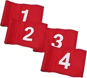 NAMOARLY Putting Flag Set 4pcs Golfing Flags Number Designs Practical and Detachable Flags for Golfing Court and Training