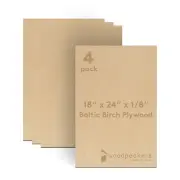 Baltic Birch Plywood, 3 mm 1/8 x 18 x 24 Inch, B/BB Grade Sheets| Woodpeckers