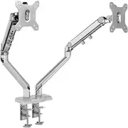 Monitor Arm Gas Dual Monitor Mount for 17"-32" Screens, Mechanical Spring Monitor Desk Mount, Fully Adjust Dual Monitor Arm with C-clamp, Holds up to 19.8lbs per Arm Monitor Desk Mount