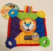 NUBY Comfort Teether LION Cuddle & Chew Teething Activity Sensory Blankie