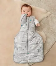 [Swaddle Up™ Transition Bag] Grey South Pole •Quilted Cotton