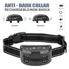 Humane Adjustable Anti Bark Dog Collar Recharge Stop Bark Non-Shock Waterproof