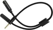 UPKOCH Audio Adapter Cable Durable Mic Headphone Splitter Male to Dual Female Audio Jack Splitter for Headphones and Speakers Plug and Play Design