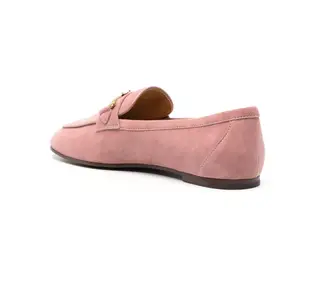 [全新真品代購-S/S24 新品!] TOD'S T字造型 粉色麂皮 樂福鞋 / 豆豆鞋 (Gommino) TODS