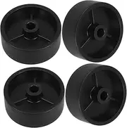 4pcs Outdoor Gas Heater Caster Wheels Gas Lawn Mower Patio Heater Repacements Mower Deck Wheels Universal Mobile Wheels Patio Heater Replacement Walker Mower Parts Plastic Black