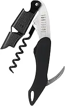 Vintorio Waiters Corkscrew - The Only Wine Key with an Ergonomic Rubber Hilt - Professional Sommelier Wine and Beer Bottle Opener with Foil Cutter