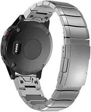 [synsing] 26mm Titanium Metal Quick Release WatchBand Compatible for Fenix 8 51mm/Enduro 3 51mm/Fenix 6X Pro/7X Pro/5X Plus,22mm Band for Garmin Fenix 8 47mm/E 47mm/Fenix 6 Pro/7/5 Plus/Forerunner 965
