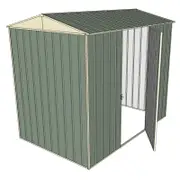 Build-a-Shed 1.5 x 2.3 x 2.3m Single Hinged Side Door Gable Shed - Green