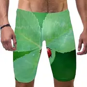 [VBFOFBV] Men's Printed Jammer Swimsuit Swim Shorts, Clover St. Patrick's Day
