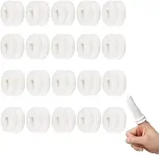 20 Pcs Finger Bandages, Elastic Finger Bandage, Tubular Cotton Finger Protector Finger Cots Reusable Finger Protector First Aid Tubular Bandages Finger Sleeves for Finger Sprains Swelling (White)