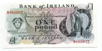 在飛比找Yahoo!奇摩拍賣優惠-I8 愛爾蘭 1980年 1鎊 紙幣 歐洲 UNC