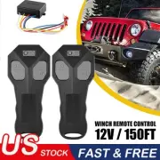 AUXITO 2PCS Wireless Electric Winch Remote Control Switch Kit 12V 150ft Handset