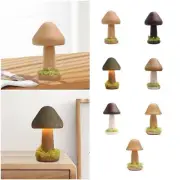Wooden Mushroom Lamp Ambient Light Aesthetic Creative Bedside Table Lamp