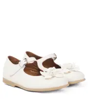 [PePe] PèPè Floral-appliqué leather ballet flats UK 5 white