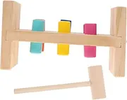 LRXIYODE 1Set Colorful Wooden Hammering for Safe Preschool Activity for Color Recognition and Eye Hand Coordination Fun Percussion Table for Early Learning Playroom