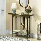 Vintage Hallway Console Table Entryway Desk Sofa Side Accent Table Bottom Shelf