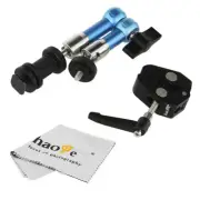 7" Stainless Steel Articulating Friction Magic Arm + Mini Clamp for Camera Video