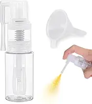 Matio 1 Pcs Glitter Duster Sprayer with Funnel, 35ml Transparent Craft Glitter Spray Bottle, Empty Plastic Pump Multi-Purpose Edible Glitter Sprayer for Cakes, Card, Flower, Scrapbooking, Cardmaking