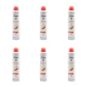 6x Dove 220ml Deodorant Advanced Care 48 Hour Go Fresh Apple/White Tea Scent