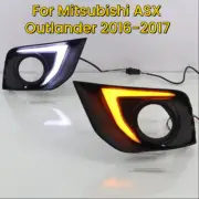 LED DRL Daytime Running Light Fog Lamp For Mitsubishi ASX Outlander 2016-17 Turn (for: Mitsubishi)